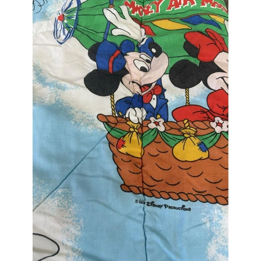 Vintage Walt Disney Productions Mickey Air Mobile Full Comforter Mickey Minnie